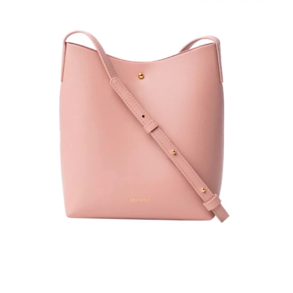 Cross body purse, vegan leather, pink, Samara, brand new